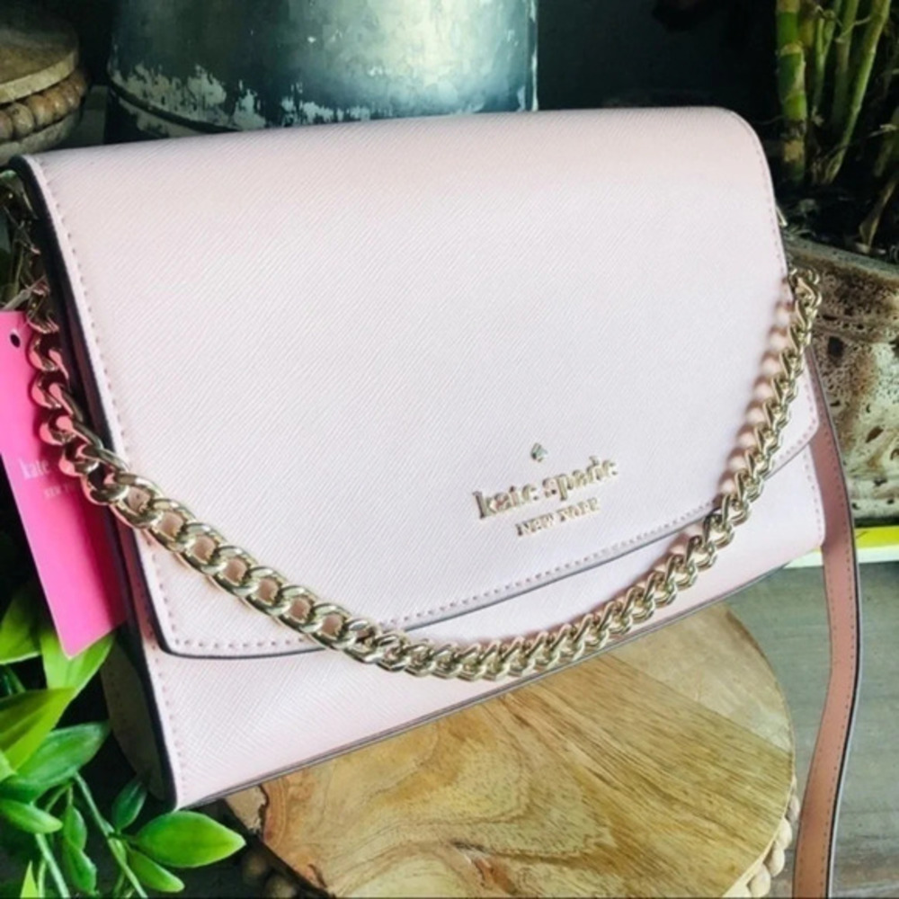 Kate Spade New York Baby Pink Convertible Crossbody Shoulder Bag Saffiano NWT